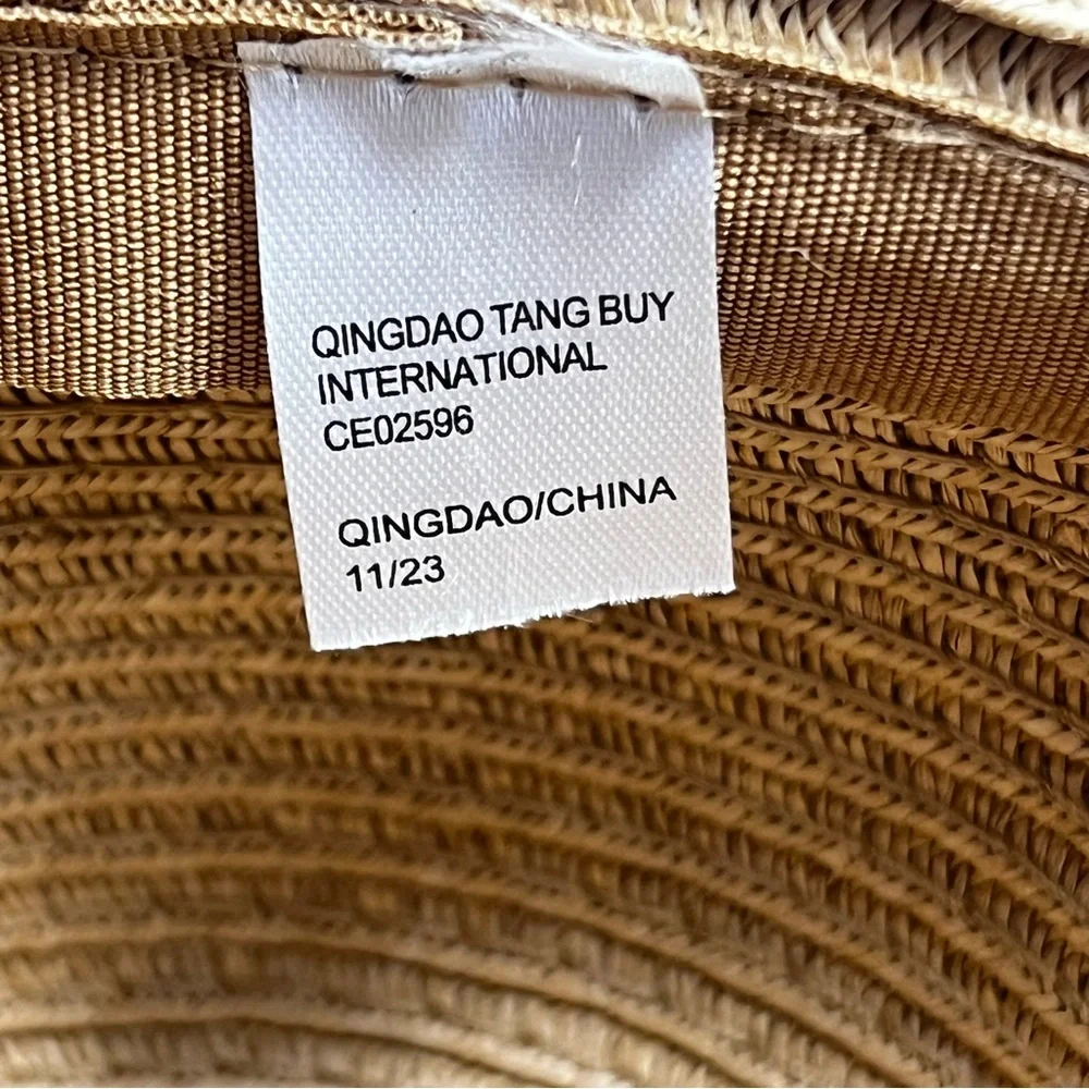 Haute Hippie Girls‎ Paper Straw Hat Easter Summer Beach Vacation with White Band